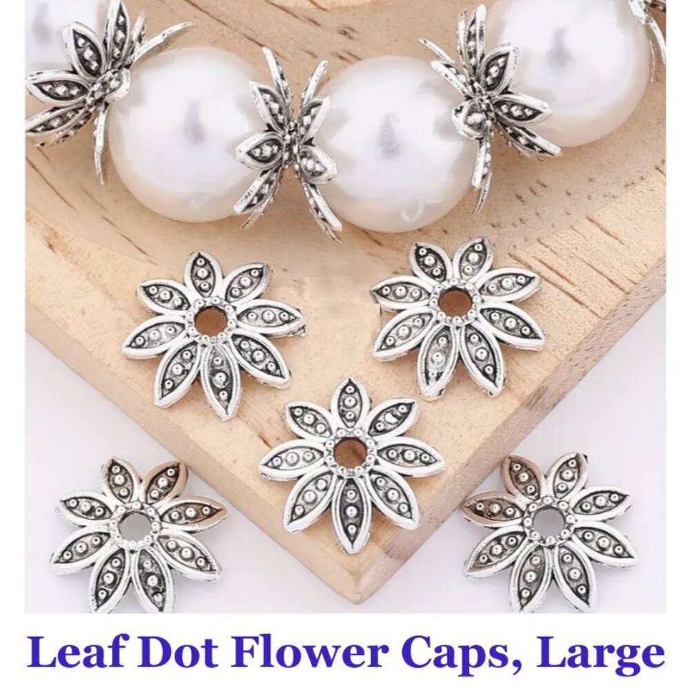 Leaf Dot Flower Caps, Large  25 per pack